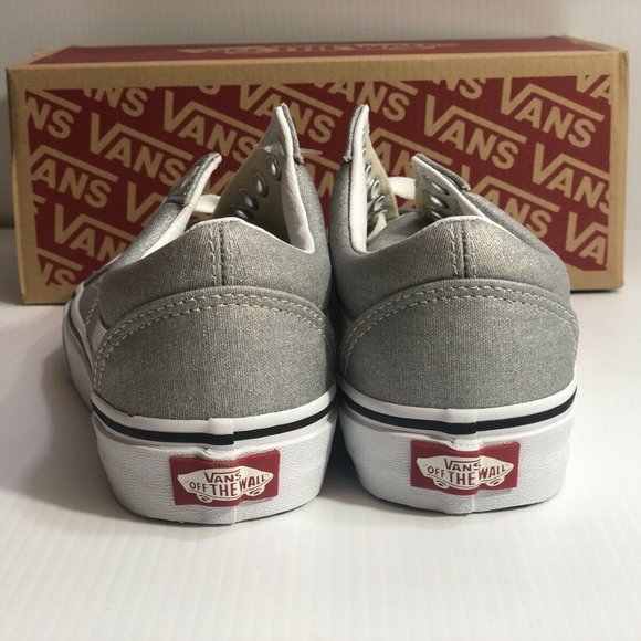 Vans Old Skool Sparkle Shimmer Silver Sneakers - Picture 5 of 9